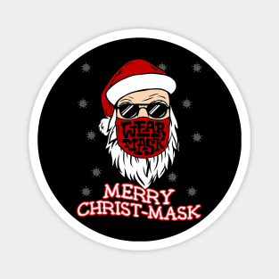 Christmas 2020 Santa with Face Mask Quarantine Funny Magnet